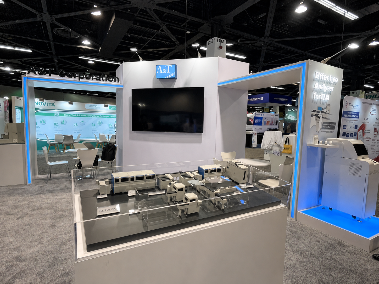 A&T Corporation trade show exhibit by AMG
